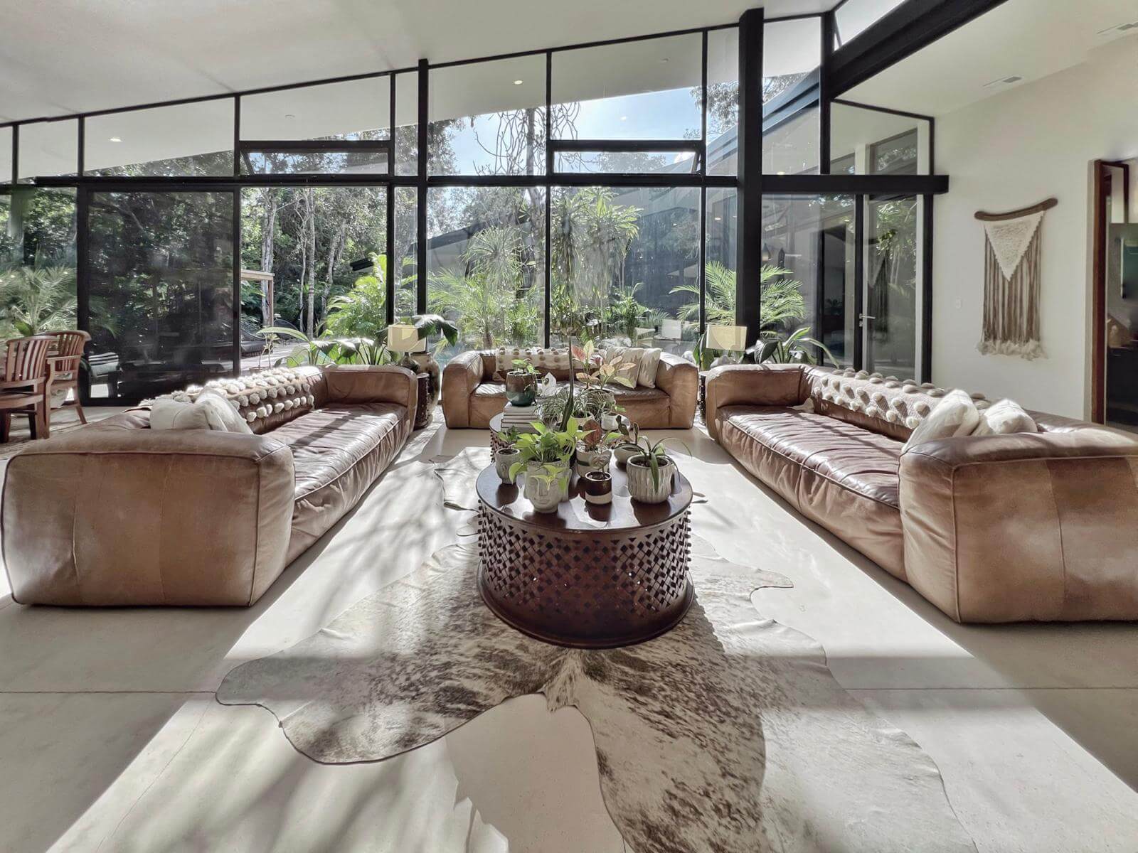 Interior of the villa prepared for ceremony